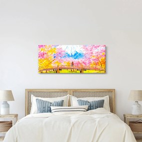 Kép - festett pár, akvarell (120x50 cm)