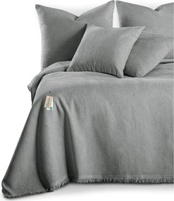 Szürke zsenília ágytakaró 220x240 cm Talo – Filumi