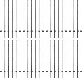 vidaXL Kerítésoszlop 44 pcs Szürke 180 cm Acél