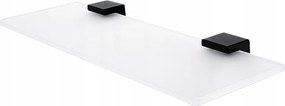 Nimco Kibo fekete fürdőszobai polc, üveg, matt, 40 cm Ki-14091B-40-90