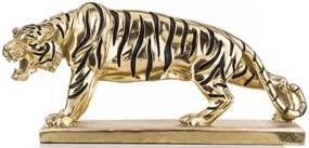 Tropical design nagy méretű arany-fekete tigris szobor otthon dekorációs figura 51x15x23,5cm