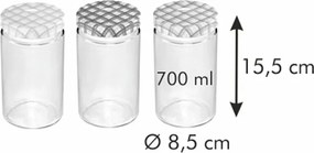 Tescoma DELLA CASA befőttes üveg, 700 ml, 3 db, , 700 ml
