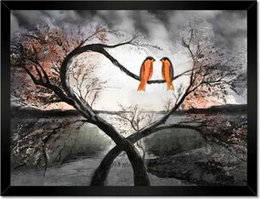 Poszterek keretben 40x30 Összefont fák Szerelem