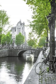 Poszter 67,5x100cm Csatorna Amszterdam városon keresztül 9, Assaf Frank