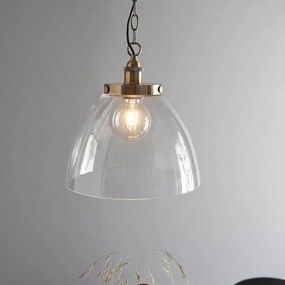 Endon vintage függeszték hansen grand antik sárgaréz átlátszó end102926