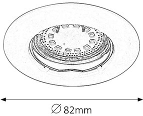 Rabalux 1047 - KÉSZLET 3xLED Beépíthető lámpa LITE 3xGU10-LED/3W/230V