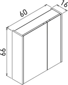 Side fürdőszobaszekrény, 60 cm – TR785PNC1187