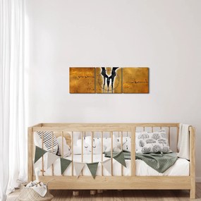 Festmény képe egy táncoló párról (órával) (90x30 cm)