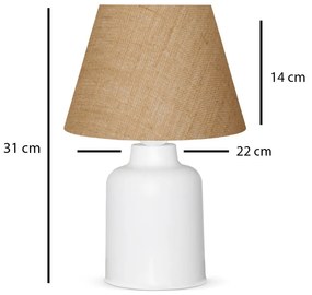 Asztali lámpa juta búrával (magasság 31 cm) Eren – Opviq lights
