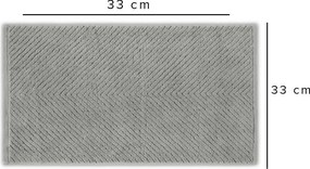 Chevron konyharuha, szürke, 33×33 cm