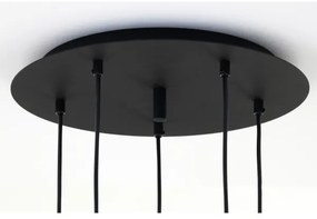 Jupiter 2014 - Csillár zsinóron ALAS 5xGU10/10W/230V fekete/arany