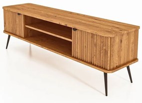 Natúr színű tölgyfa TV-állvány 180x57 cm Kula – The Beds