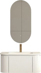 AREZZO design SIERRA 80 cm-es Fürdőszoba alsószekrény 1 fiók, 2 ajtó, matt fehér