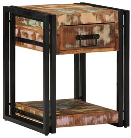 Éjjeli Szekrények 2 db 40x40x50 cm Tömör Újrahasznosított Fa
