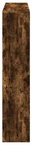 füstös tölgy színű szerelt fa könyvszekrény 137,5x29x137,5 cm