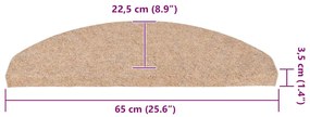 30 db bézs öntapadó lépcsőszőnyeg 65 x 22,5 x 3,5 cm