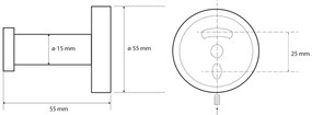 SAPHO XB204 X-Round fekete horog, fekete