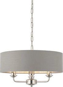 ENDON 94377 HIGHCLERE Ernyős Függesztett Lámpa Nickel-Nero, Faszén E14 IP20