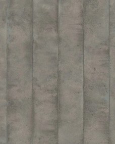 Barna-szürke tapéta koptatott vinil szerkezettel a flizelinen