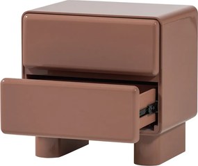 Rózsaszín fényes éjjeliszekrény Lustra – WOOOD