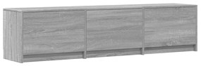 szürke sonoma színű szerelt fa TV-szekrény LED-del 165x34x40 cm