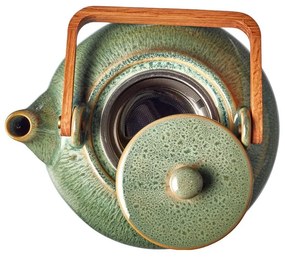 Zöld kerámia teáskanna szűrővel 1,2 l Gastro Green – Bitz