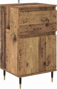 vidaXL Széf fiókkal Öreg fa 40 x 35 x 70 cm Műszaki fa és vas