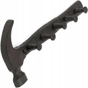 Akasztó Fém Barna Kalapács 25x11cm 5 Kampós