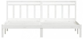 fehér tömör fenyőfa ágykeret 200 x 200 cm