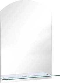 vidaXL edzett üveg falitükör polccal 50 x 70 cm