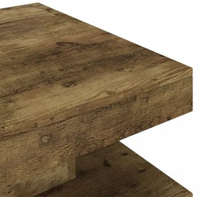 sötétbarna MDF dohányzóasztal 60 x 60 x 35 cm