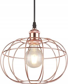 Függő mennyezeti lámpa E27 Viela réz drótgömb Gtv Dekor