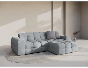 Szürke sarokkanapé (jobb oldali-heverő résszel) Kendal – Micadoni