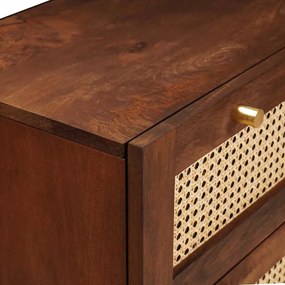 Fürdőszobai bútorok fiókkal 2 pcs 62 x 33 x 58 cm Tömör Mangófát