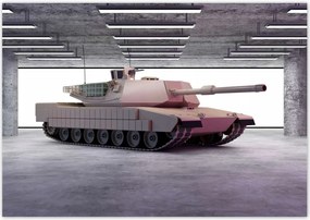 Poszterek 100x70 Nehéz tank a parkolóban