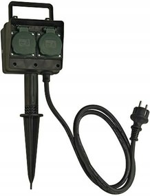 Slv Nagy Fehér 4 Részes Kerti Aljzat, kültéri aljzat, IP44, csatlakozókábellel