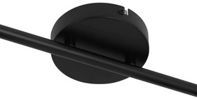 Mennyezeti spotlámpa fekete füstüveggel 2-lámpás állítható - Laura