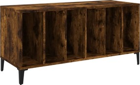 vidaXL füstös tölgy színű szerelt fa hanglemezszekrény 100x38x48 cm