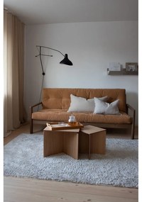 Bézs len kinyitható kanapé 205 cm Knob – Karup Design