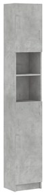 Betonszürke szerelt fa fürdőszobaszekrény 32 x 25,5 x 190 cm