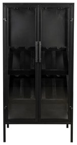 Fekete fenyőfa bortartó szekrény 10 palackhoz, 52x103 cm Rob - White Label