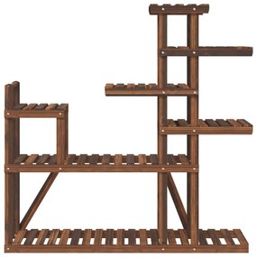 tömör fenyőfa virágtartó állvány 110x25x111 cm