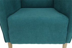 Kényelmes fotel, türkíz/bükk, BREDLY