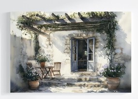 Canvas Vászonkép Mediterrán Tájkép Ház Terasz Kert 60x40