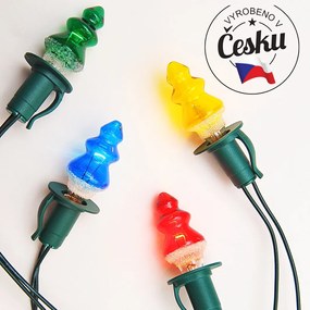 Karácsonyfa fényfüzér, színes, 12 db égő