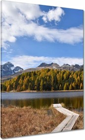 Vászonkép 70x100 Tájkép Fa híd