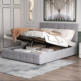 Software ágy 140x200cm Franciaágy hidraulikusan emelhető ággyal