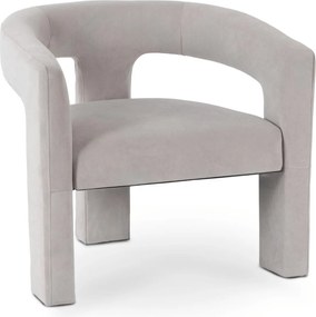 Fotel Wypoczynkowy LILLE Szary Welurowy