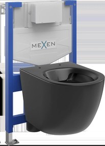 Mexen Fenix XS-F, rejtett modul és függő WC Lena, fekete matt, 6803322XX85