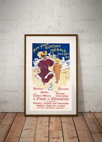 Régi poszter New York Herald June 1896r. 70x50cm